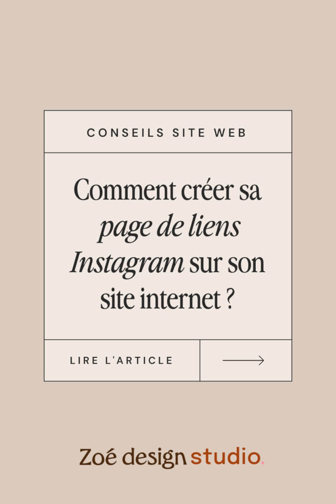 Epingle Pinterest - Comment et pourquoi créer sa page de liens Instagram sur son site ?