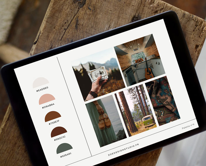 Palette de couleurs photo