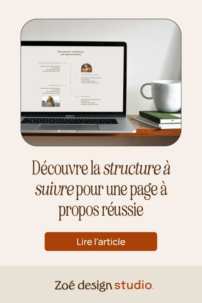 Epingle Pinterest : découvre la structure à suivre pour une page à propos réussie