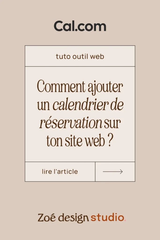 Epingle Pinterest : tuto comment ajouter un calendrier de réservation sur son site web ?