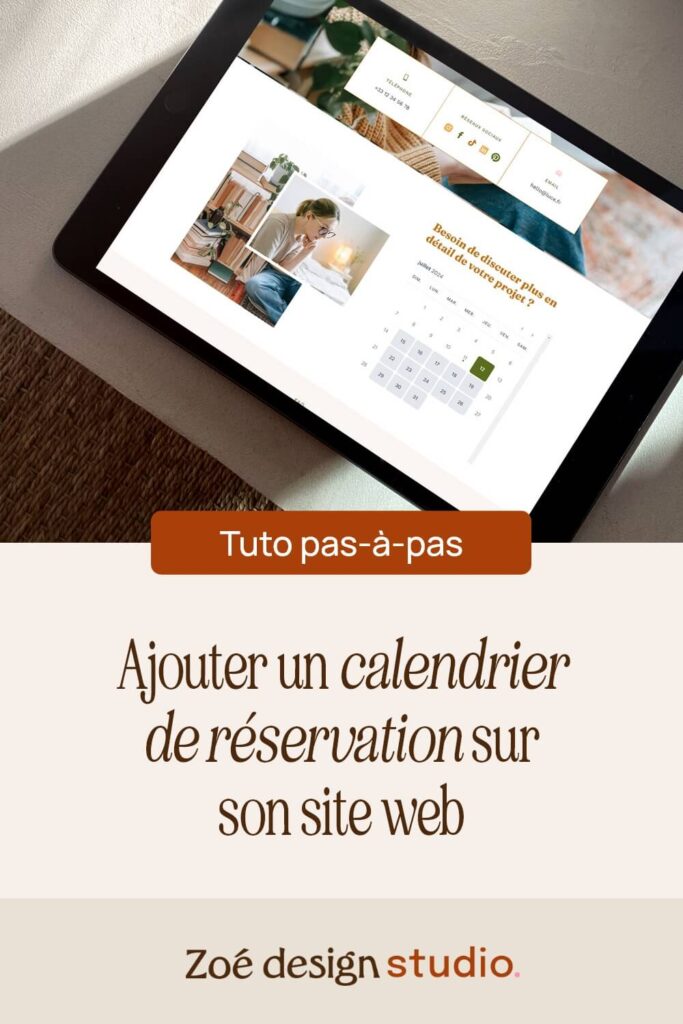 Epingle Pinterest : tuto installer un calendrier de réservation sur son site web