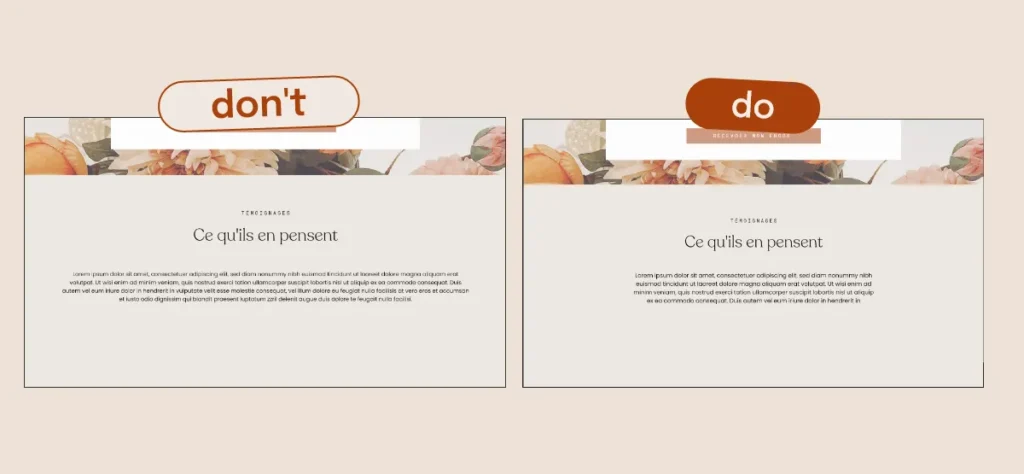 Exemple d'amélioration de la lisibilité d'un site web : faire des lignes de paragraphes plus courtes pour faciliter la lecture