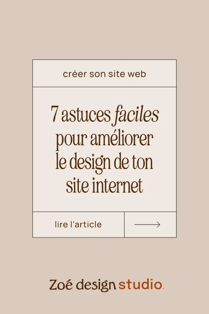 Epingle Pinterest : 7 astuces faciles pour améliorer le design de ton site internet