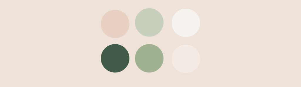 Exemple de palette de couleurs définie à partir d'un moodboard