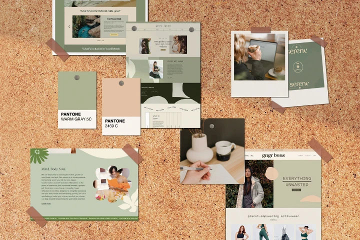Exemple d'un moodboard pour trouver l'inspiration pour son identité visuelle