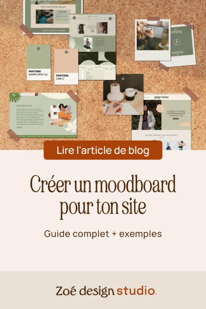 Epingle Pinterest : créer un moodboard pour ton site - guide complet et exemples
