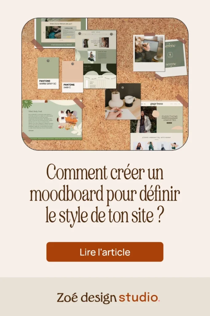 Epingle Pinterest : créer un moodboard pour ton site - guide complet et exemples