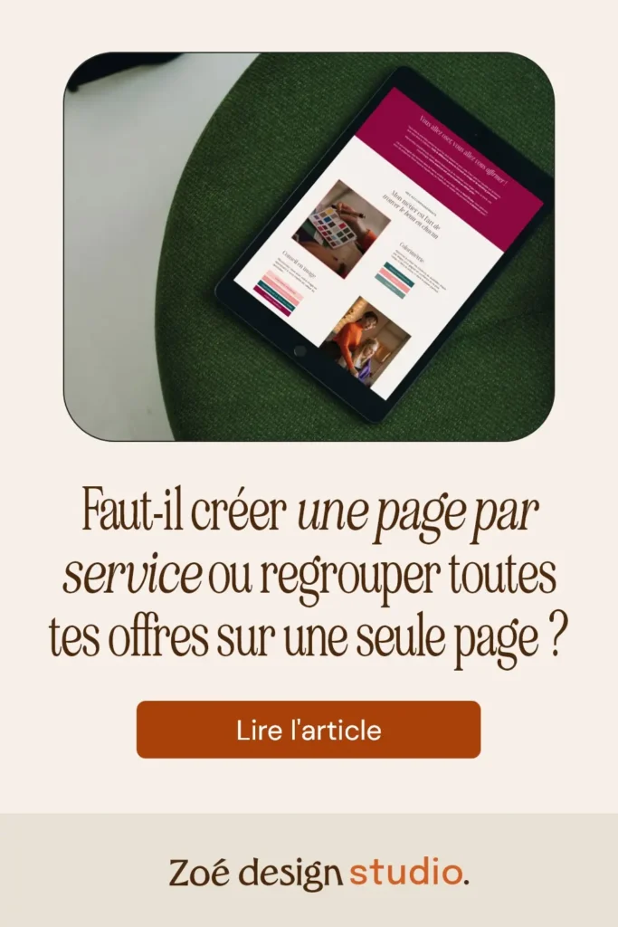 Epingle Pinterest : faut-il creer une page par service ou regrouper toutes ses offres sur une seule page ?