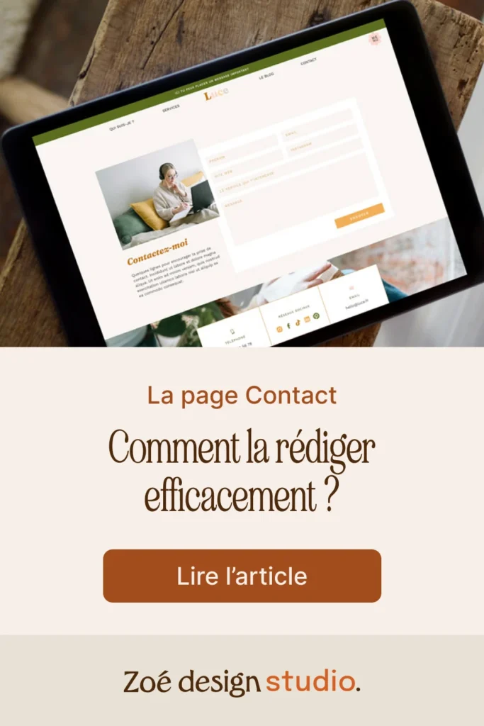 Epingle Pinterest - la page contact : comment la rédiger efficacement